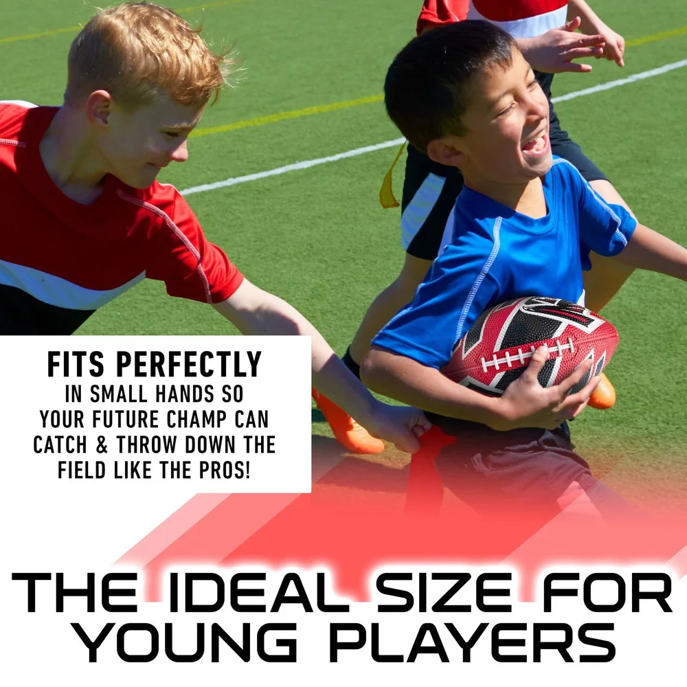 NFL Atlanta Falcons Mini Football 8.5 Inch Rubber Easy Grip Durable Kids Football Perfect Tailgates Beach Backyard Fun