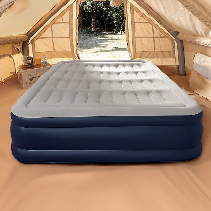 Camping Air bed Outdoor Indoor Inflatable Mattress 2 Person Air Mattress Glamping Mats PVC Inflatable Sleeping Mattress