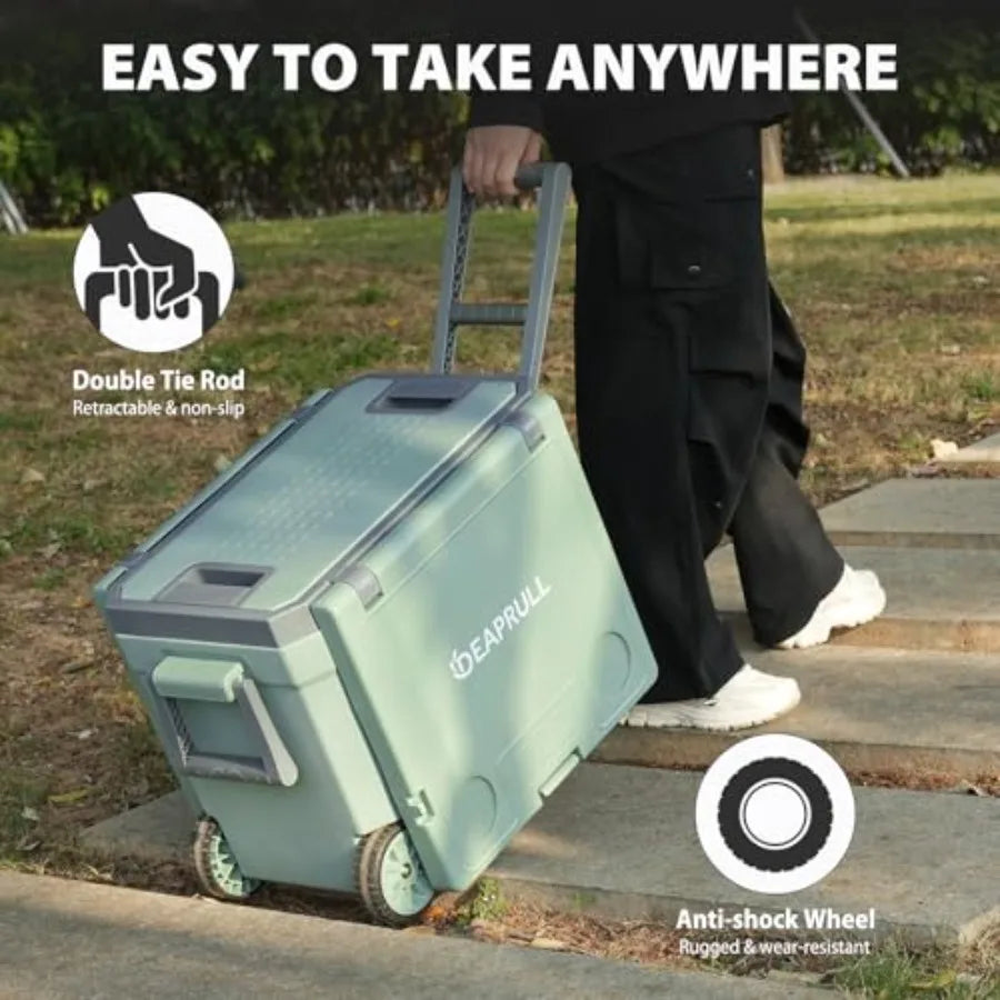 36 Quart Cooler with Wheels Ice Chests Portable Wheeled Cooler Holds Ice up to 6 Days Leak-Proof Outdoor Insulated Ulta-Light H