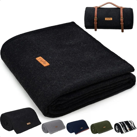 100 Wool Blanket 62 x 86 Warm Thick Washable Military Wool Blanket Great for Camping Outdoors Sporting Events Survival Kits Car