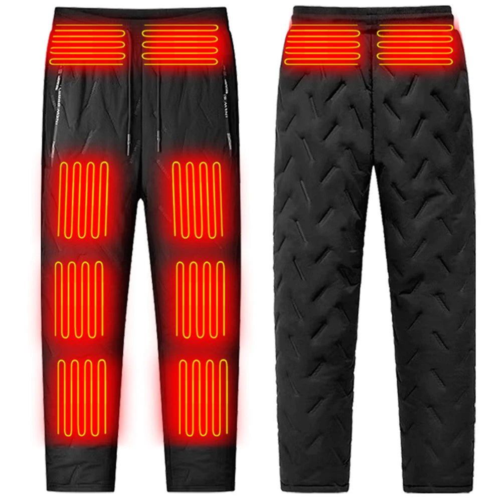 Unisex Heated Thermal Pants 10 Heating Zones Electric Thermal Trousers 3 Temperature Modes Waterproof Winter Outdoor Must Have