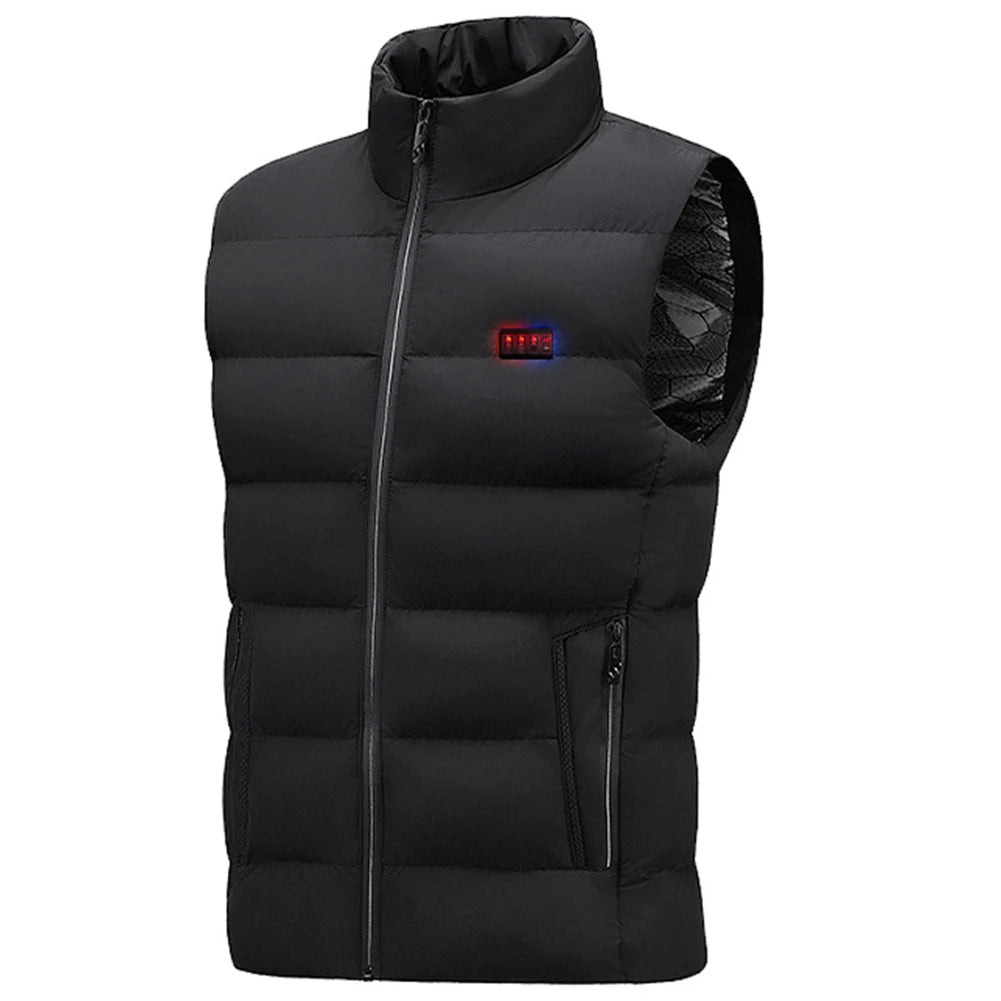 Unisex Warm Heated Vest Lightweight Electric Heating Gilet 23 Heating Zone USB Charging for Outdoor Camping Hiking