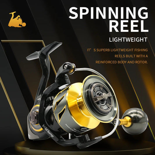 ROOBLINOS SW Spinning Reel Ultralight  Saltwater Surf Reel  5.0:1 9+1 BB Max Drag 12kg Fishing Reels Wheel