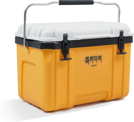 20 Quart Camp Cooler - Insulated Ice Chest 48 Hours Ice Retention Portable Handle - Bear Proof Travel Ice Box for Beach Drink BB