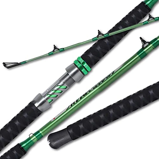 Catfish Fishing Rod 1 Piece 2 Piece Catfishing Fishing Pole Portable Travel Heavy Cat Catfish Casting Rod 6' 6'6 7' 8'